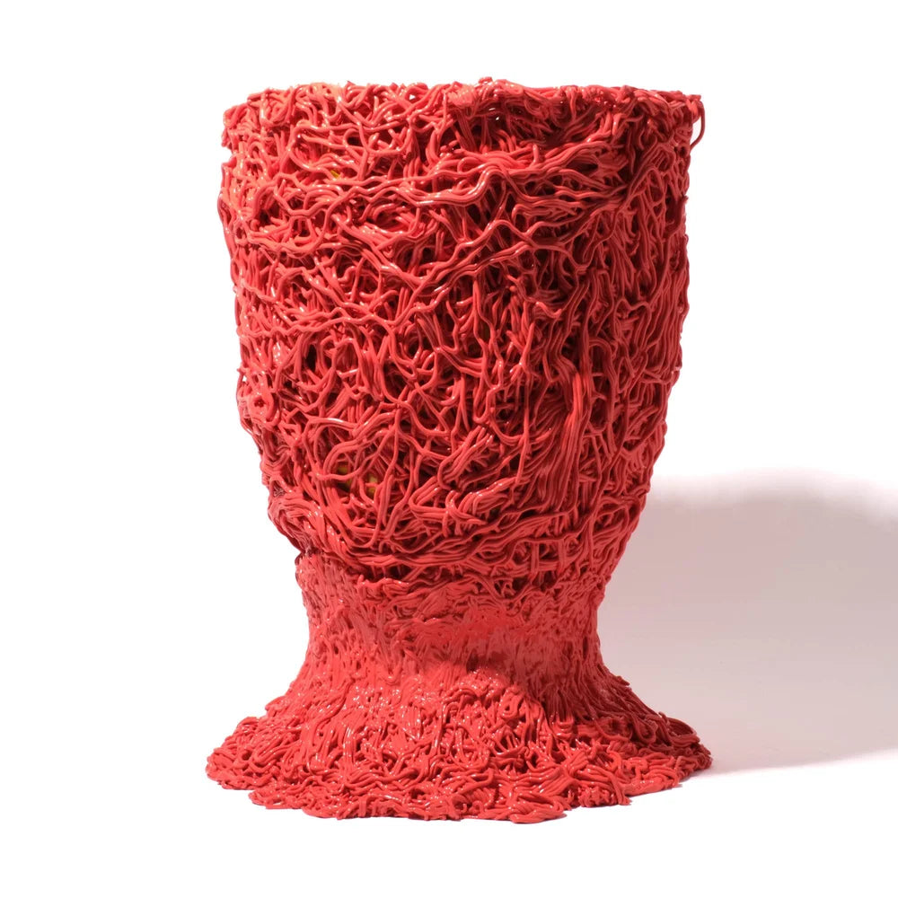 Moss Vase - Matt Sorbet And Fluo Yellow