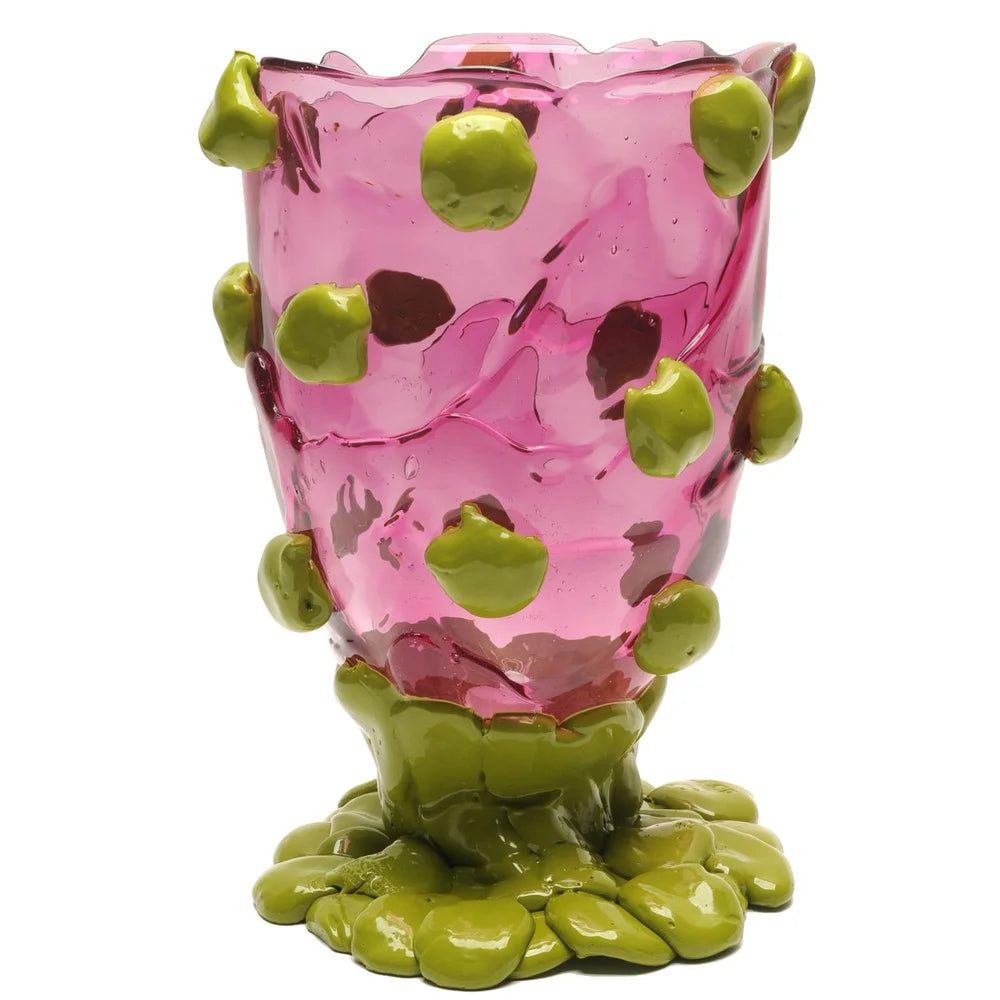 Nugget Vase - Light Fuchsia, Dust Green