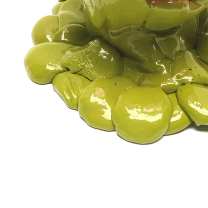 Nugget Vase - Light Fuchsia, Dust Green