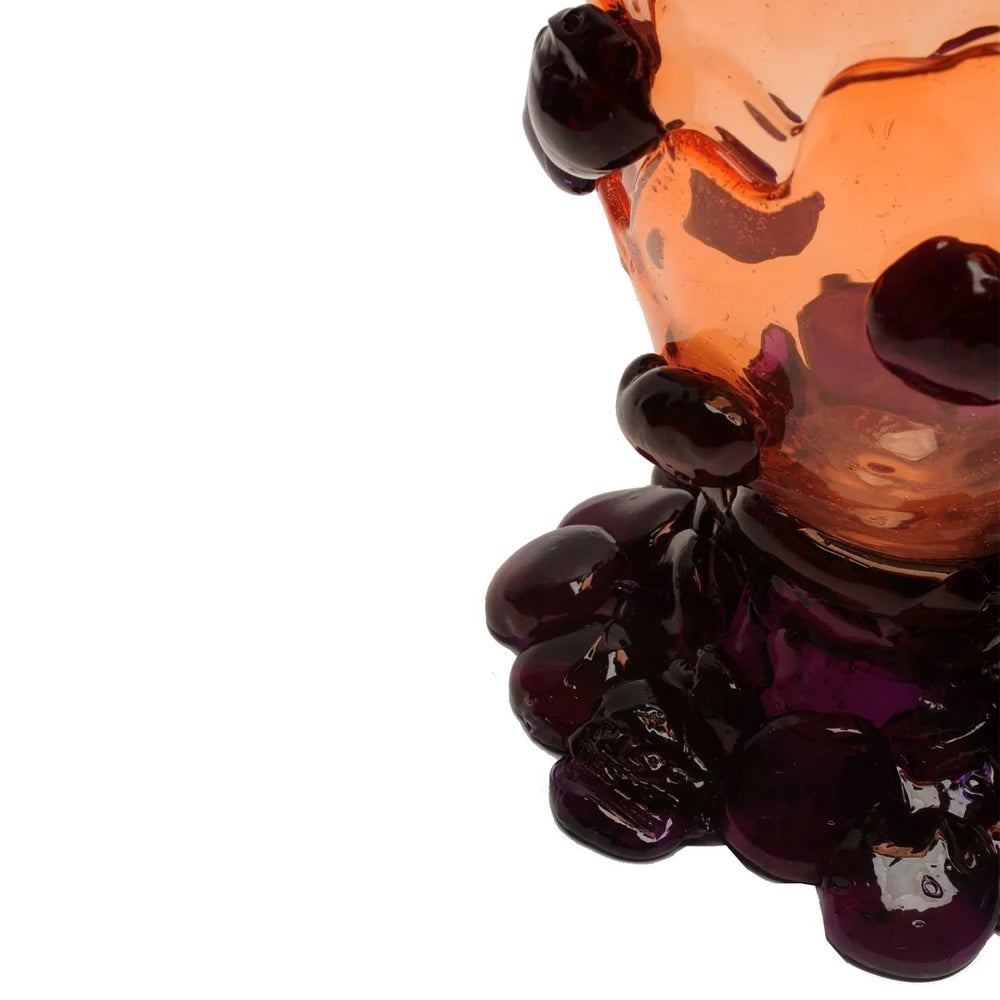 Nugget Vase - Clear Ruby, Purple