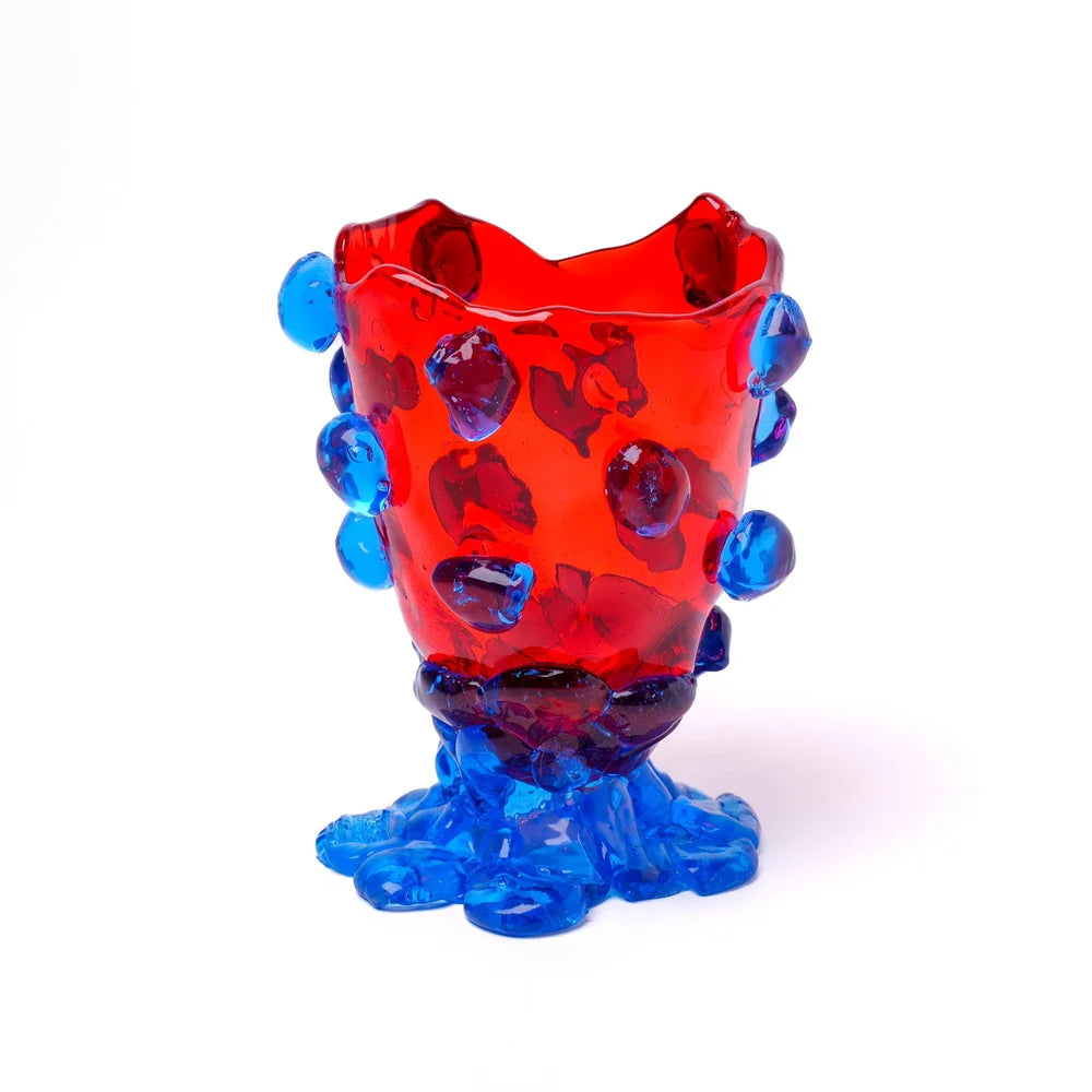 Nugget Vase - Red, Light Blue