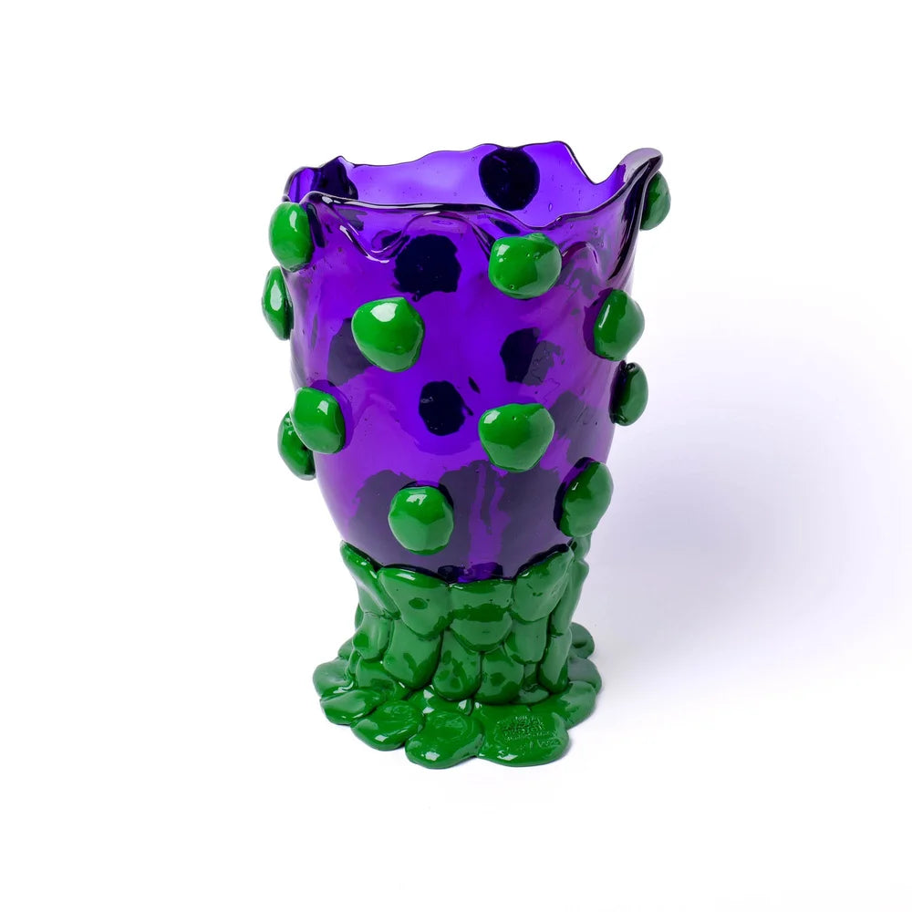 Nugget Vase - Clear Purple, Matt Green