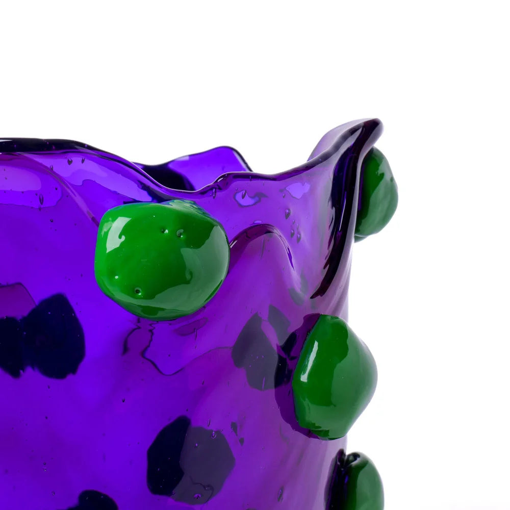 Nugget Vase - Clear Purple, Matt Green