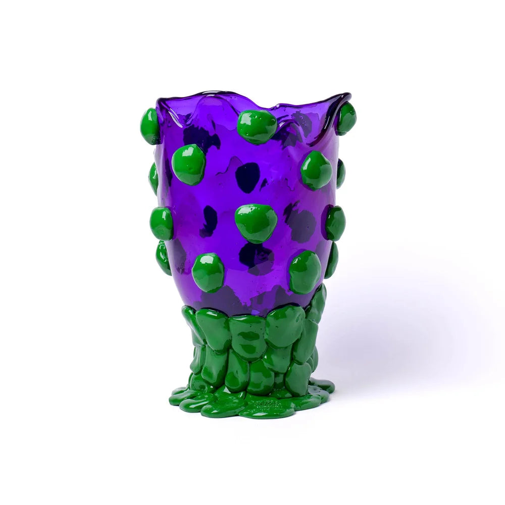 Nugget Vase - Clear Purple, Matt Green