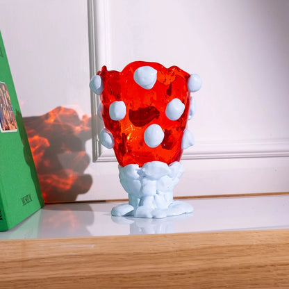 Nugget Vase - Red, Pastel Blue