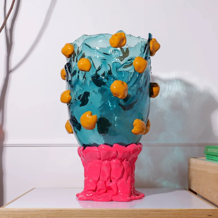 Nugget Vase Extra Colour - Aqua, Ochre, Fuchsia