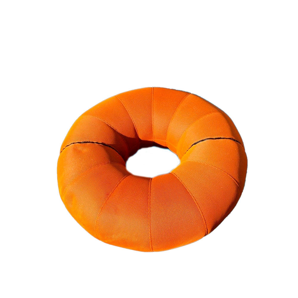 OGO Don OUT G1 AGORA 3D-A white, round outdoor bean bag chair with a smooth texture and a small brand logo on the side.