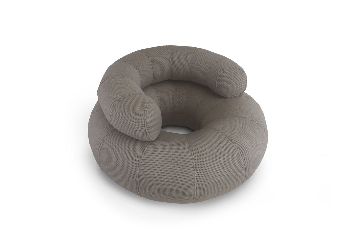 OGO Don Out Sofa  3D – Modern Luxury Sofa-A round, blue outdoor sofa designed for poolside use, with a plush and inviting appearance.