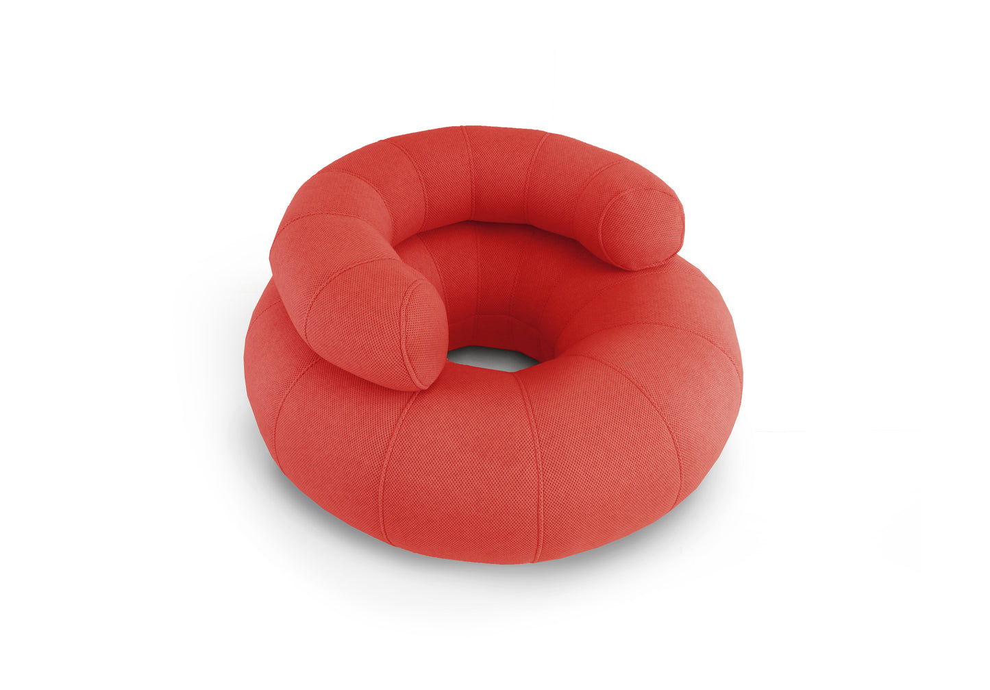 OGO Don Out Sofa  3D – Modern Luxury Sofa-A round, blue outdoor sofa designed for poolside use, with a plush and inviting appearance.