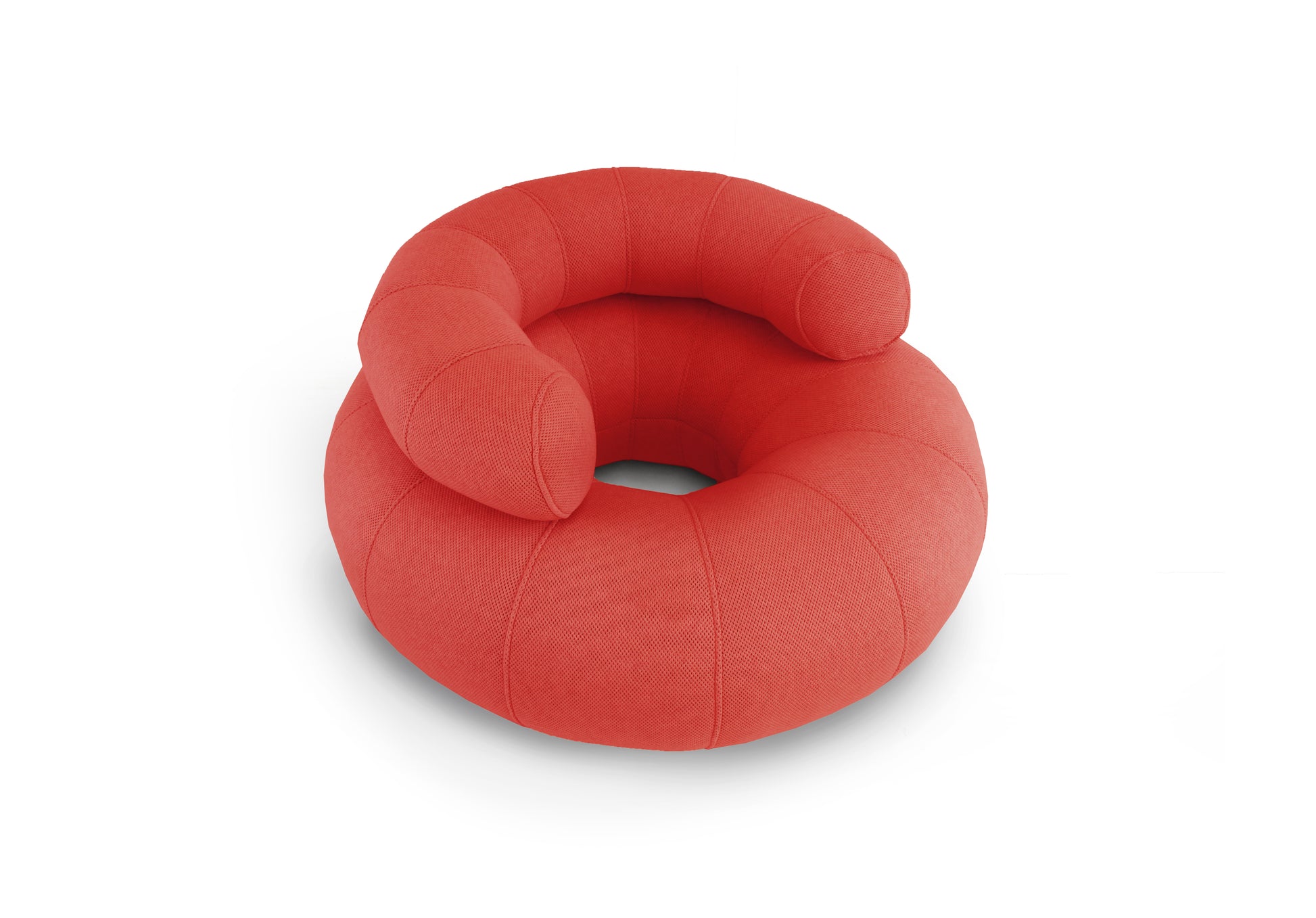 OGO Don Out Sofa  3D – Modern Luxury Sofa-A round, blue outdoor sofa designed for poolside use, with a plush and inviting appearance.
