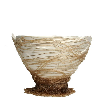 Ogiva Vase - Matt White And Clear