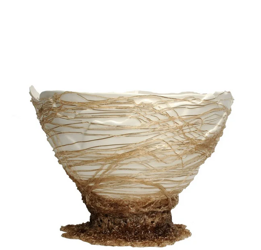 Ogiva Vase - Matt White And Clear