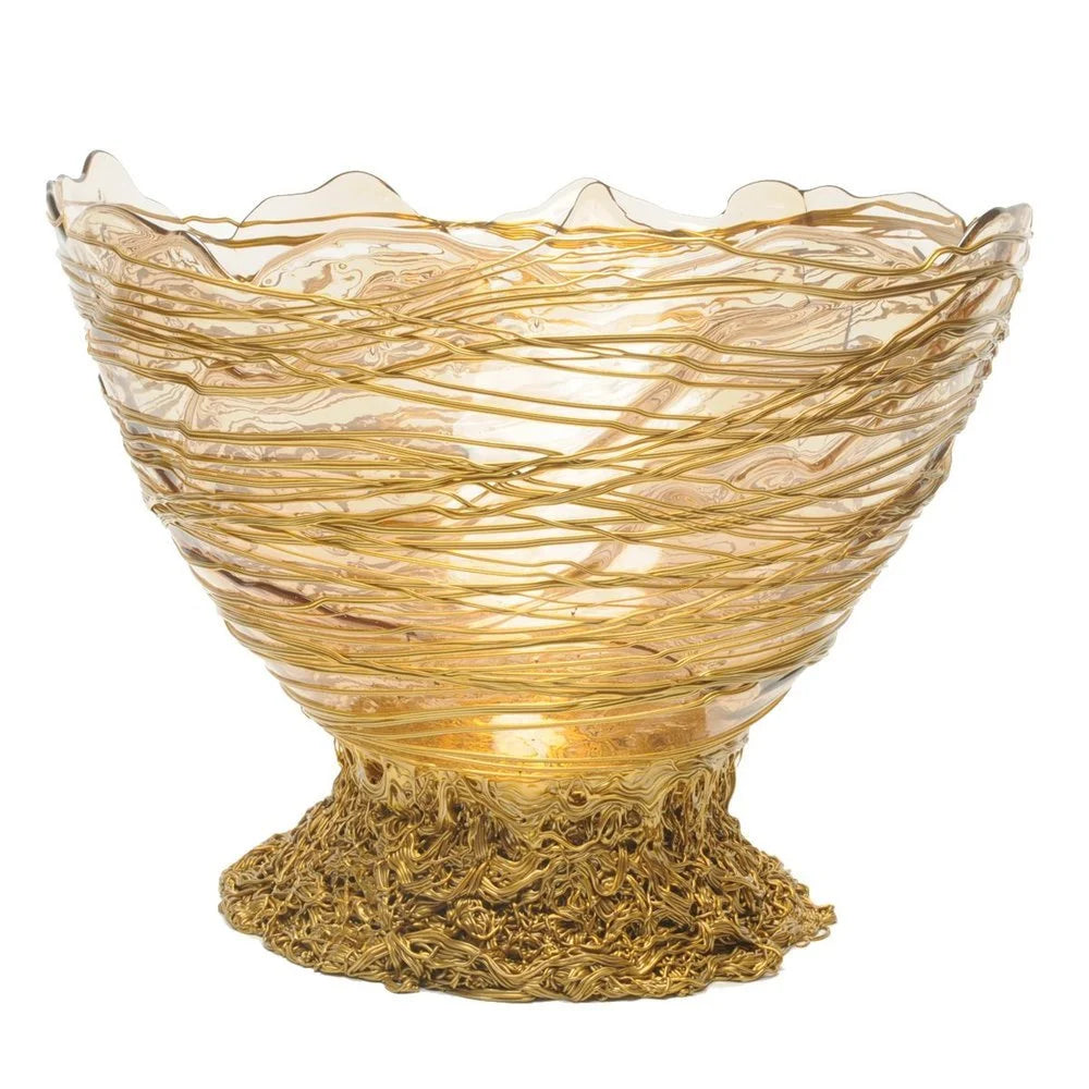 Ogiva Vase - Clear And Gold