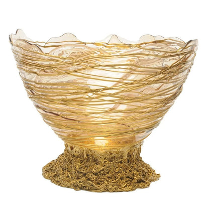 Ogiva Vase - Clear And Gold