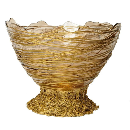 Ogiva Vase - Clear And Gold