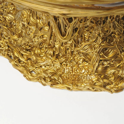 Ogiva Vase - Clear And Gold