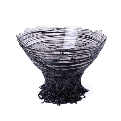 Ogiva Vase - Clear And Black