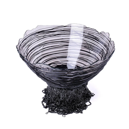 Ogiva Vase - Clear And Black
