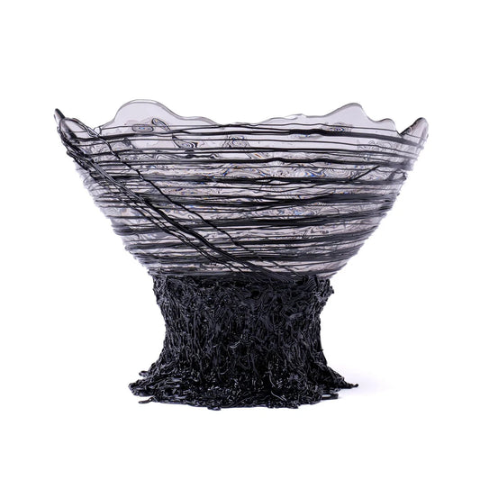 Ogiva Vase - Clear And Black