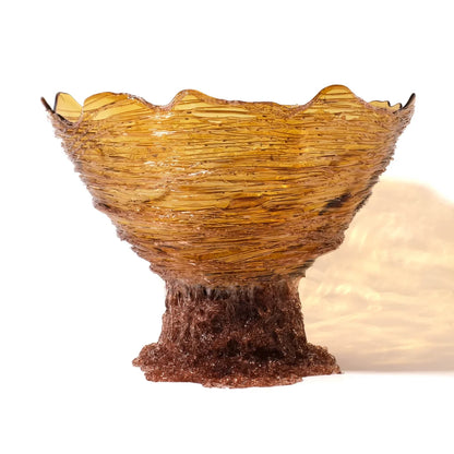 Ogiva Vase - Clear Amber, Antique Pink