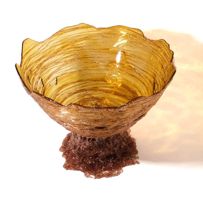 Ogiva Vase - Clear Amber, Antique Pink