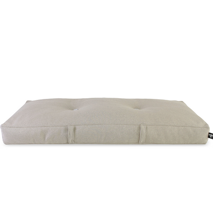 Ogo BALI-A beige upholstered outdoor chair with a minimalist design and a cushioned seat.