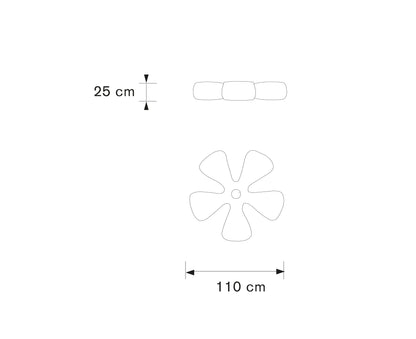 Ogo Flower Agora 3D floral home decor--diamentions