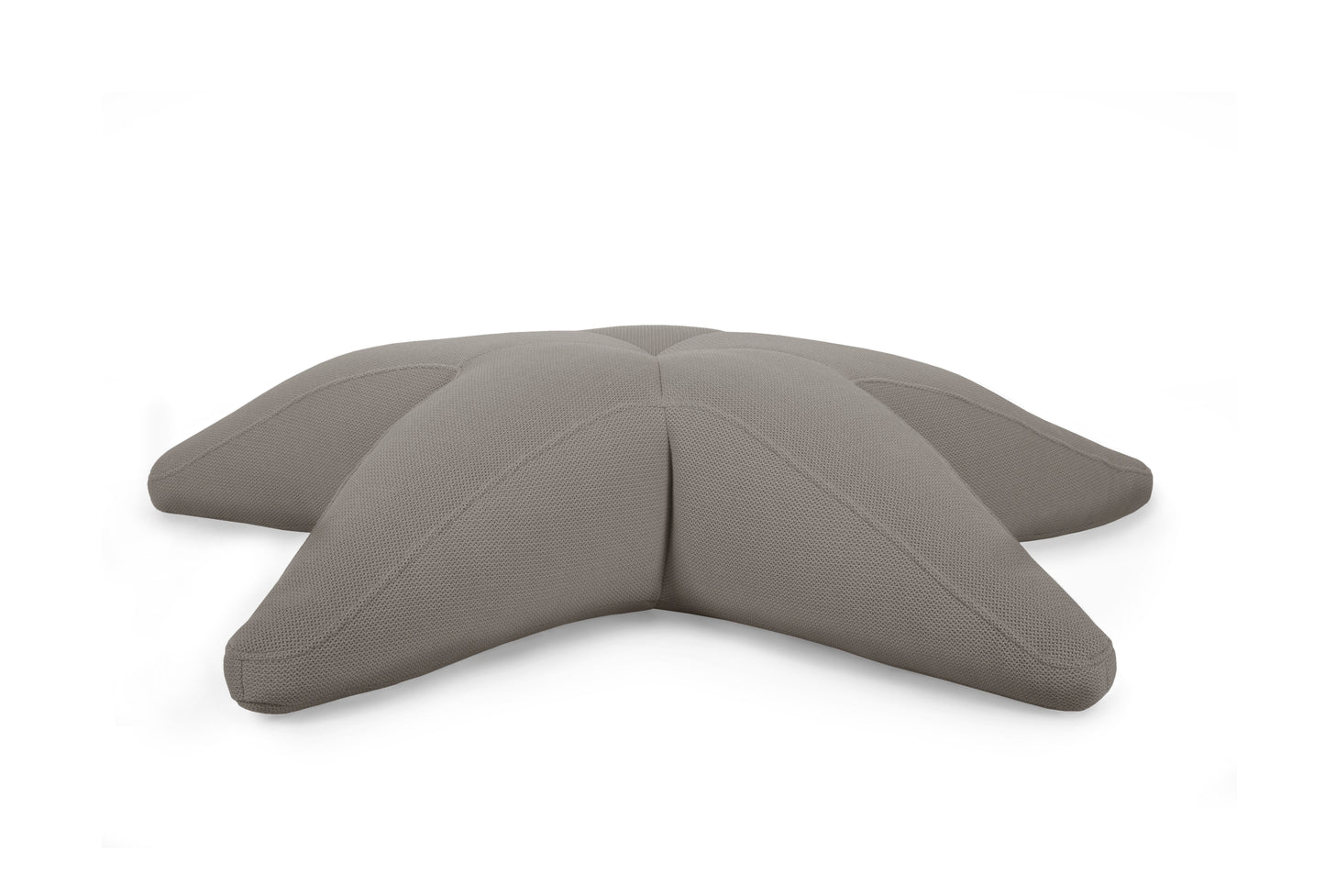 Ogo Starfish 3D-A green starfish-shaped pool float cushion with a textured fabric surface.