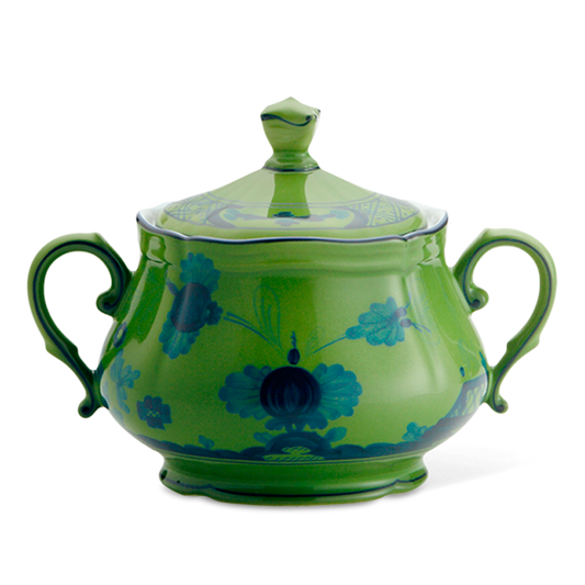 Oriente Italy Malachite Sugar Bowl With Cover