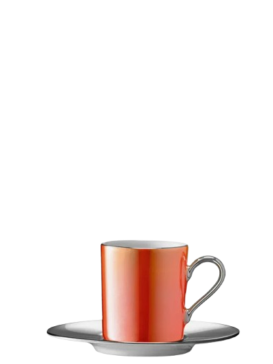 Palazzo Coffee Cup & Saucer - Ember Orange