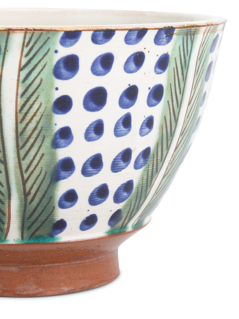 Palm Leaf Ceramic Bowl