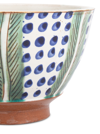 Palm Leaf Ceramic Bowl