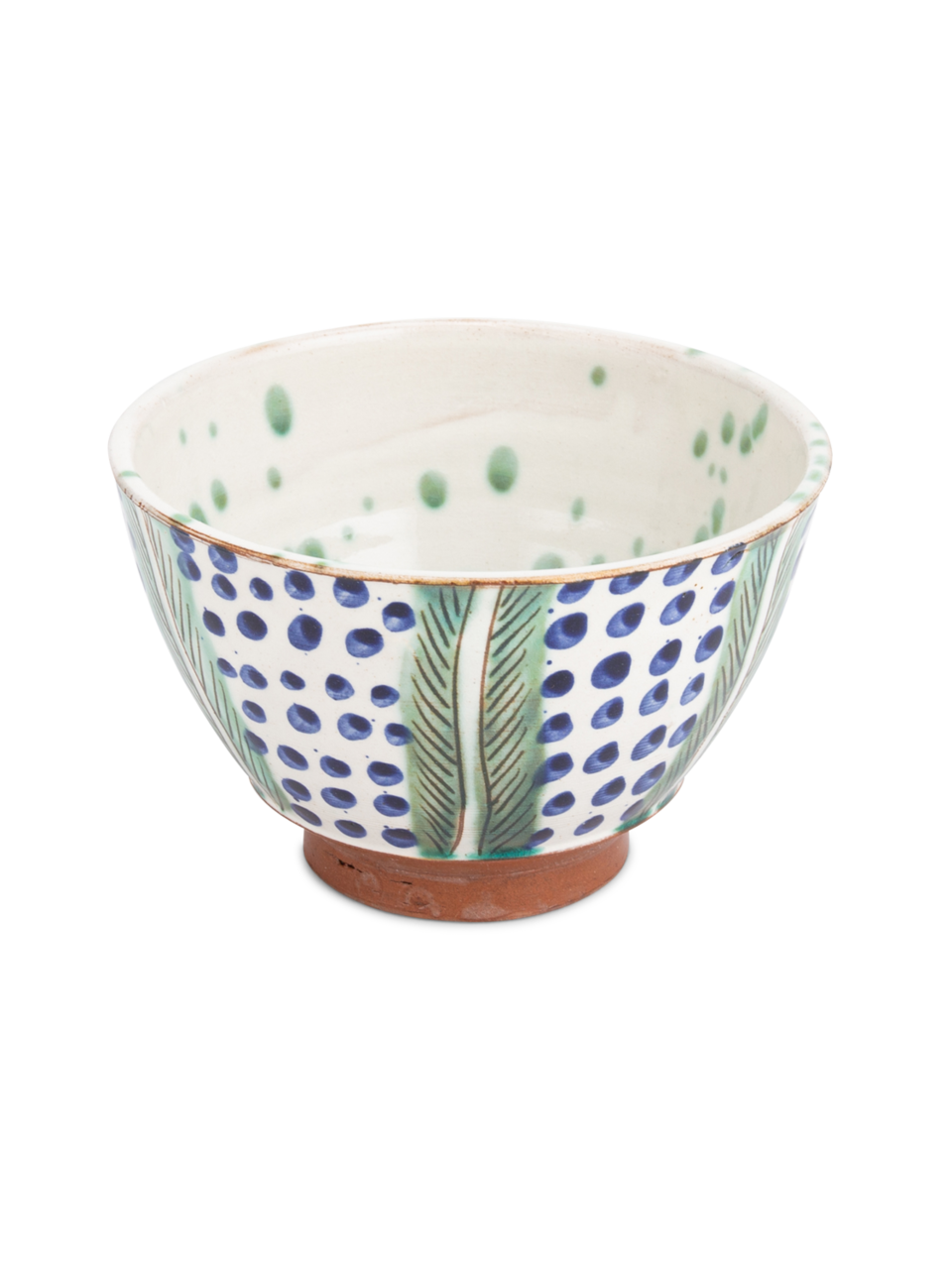 Palm Leaf Ceramic Bowl