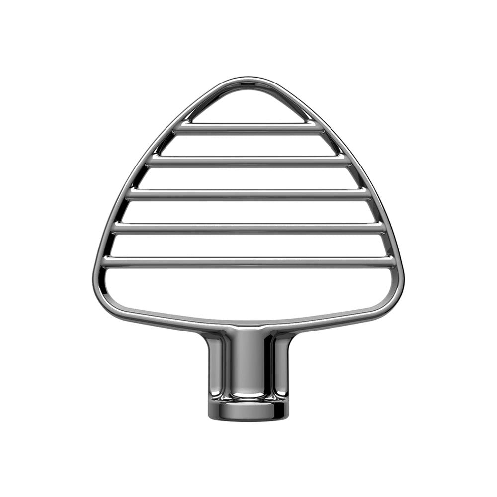 Pastry Beater-Metal kitchen attachment on a white background