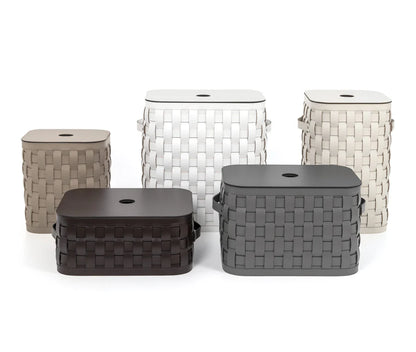 Demetra Tall Rectangular Basket With Flat Lid