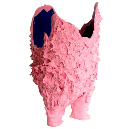 Lava Vase - Matt Pastel Pink And Blue