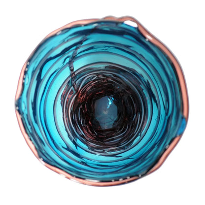 Pompitu II Vase - Clear Emerald And Clear Rose Pink