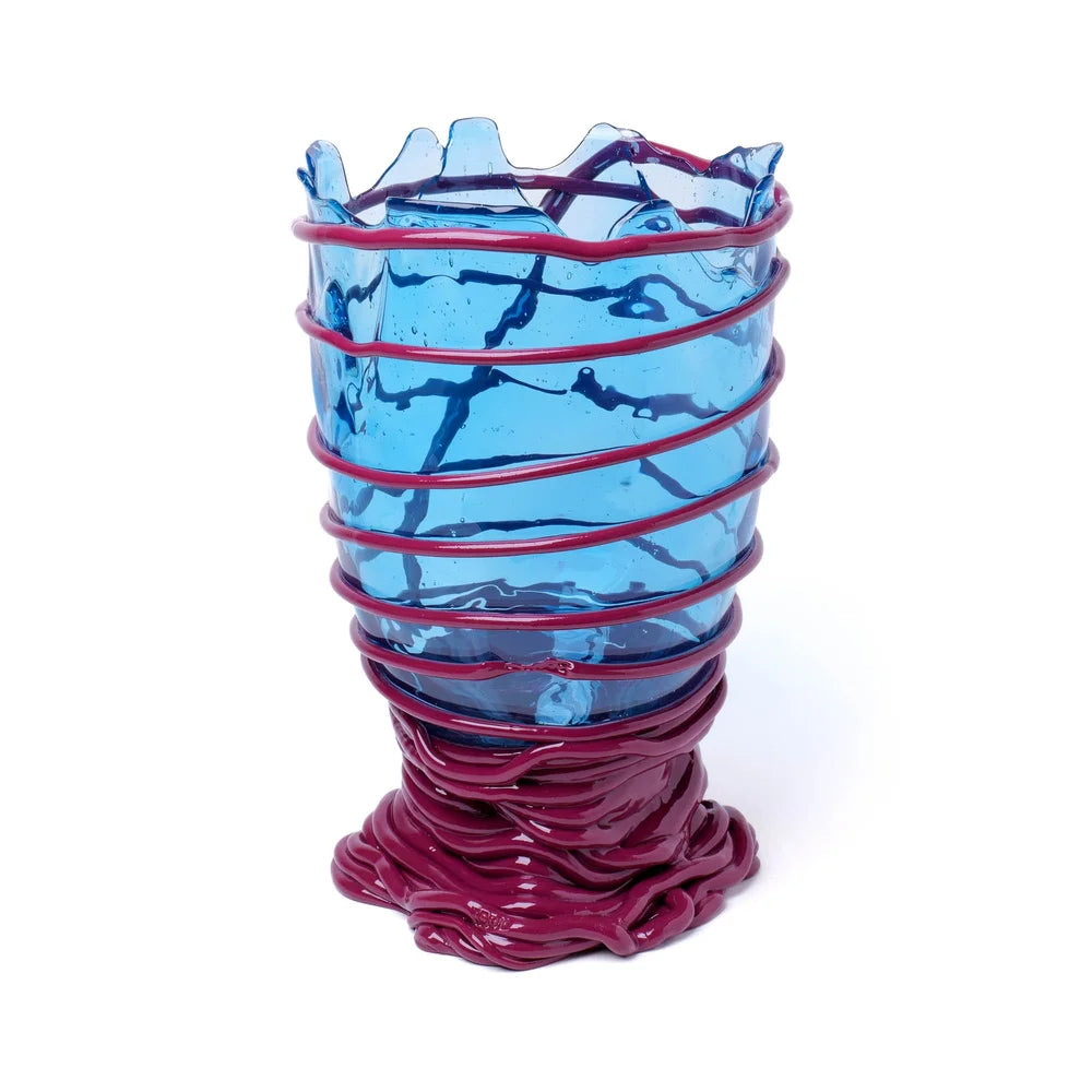 Pompitu II Vase - Clear Blue, Matt Cherry