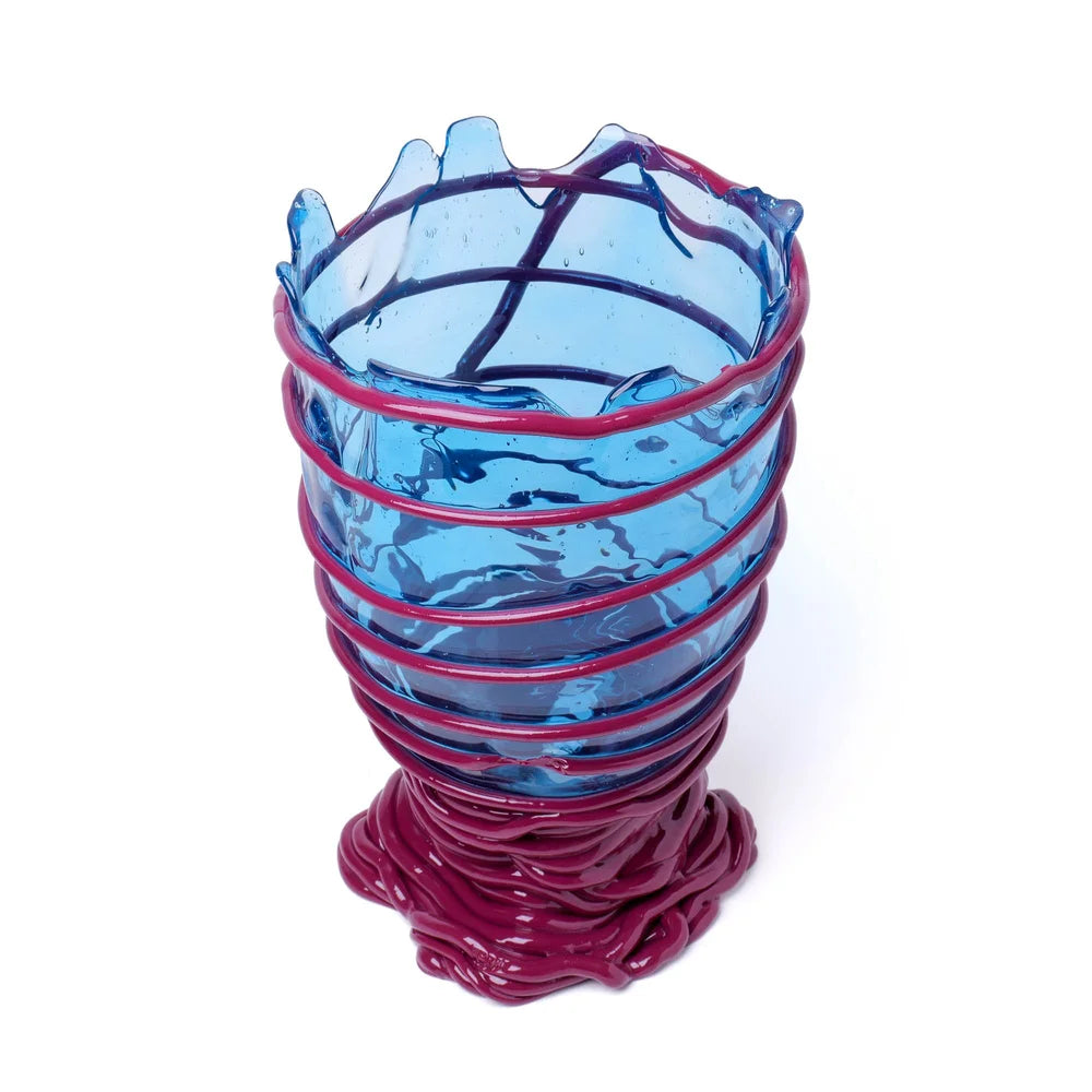 Pompitu II Vase - Clear Blue, Matt Cherry