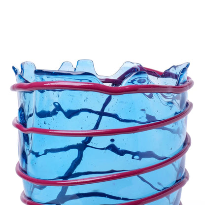 Pompitu II Vase - Clear Blue, Matt Cherry