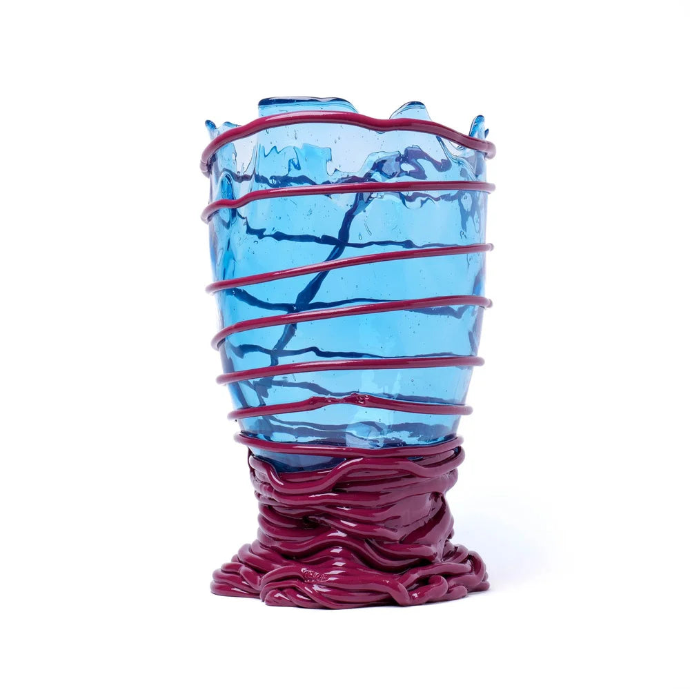 Pompitu II Vase - Clear Blue, Matt Cherry