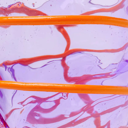 Pompitu II Vase - Clear Lilac And Matt Pumpkin