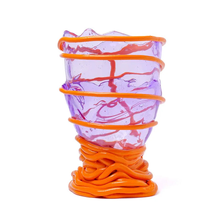Pompitu II Vase - Clear Lilac And Matt Pumpkin
