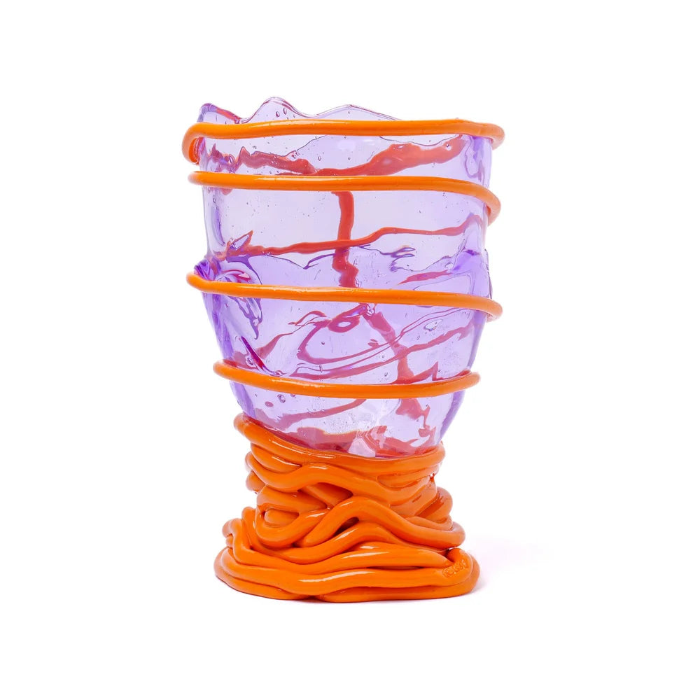 Pompitu II Vase - Clear Lilac And Matt Pumpkin