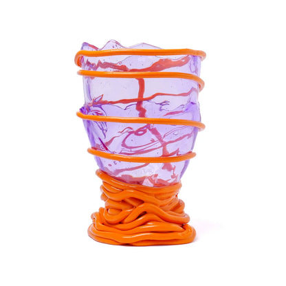 Pompitu II Vase - Clear Lilac And Matt Pumpkin
