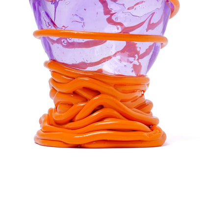 Pompitu II Vase - Clear Lilac And Matt Pumpkin