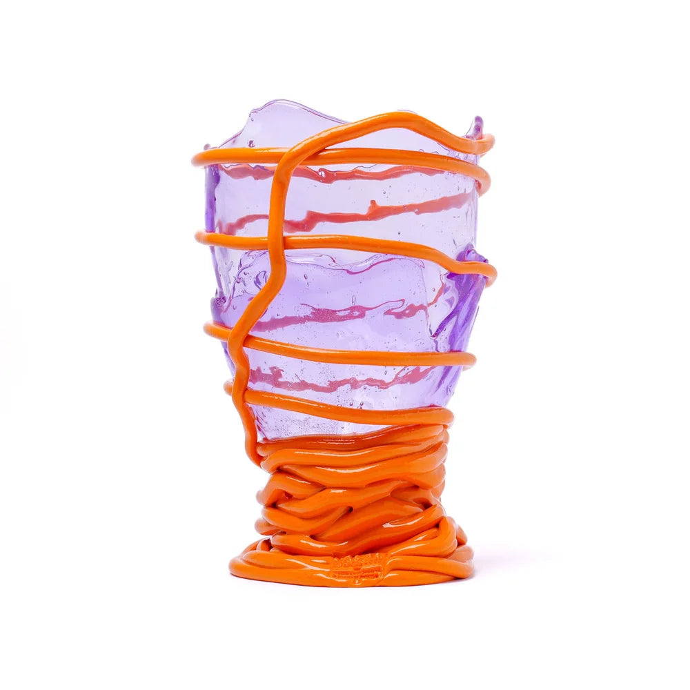 Pompitu II Vase - Clear Lilac And Matt Pumpkin