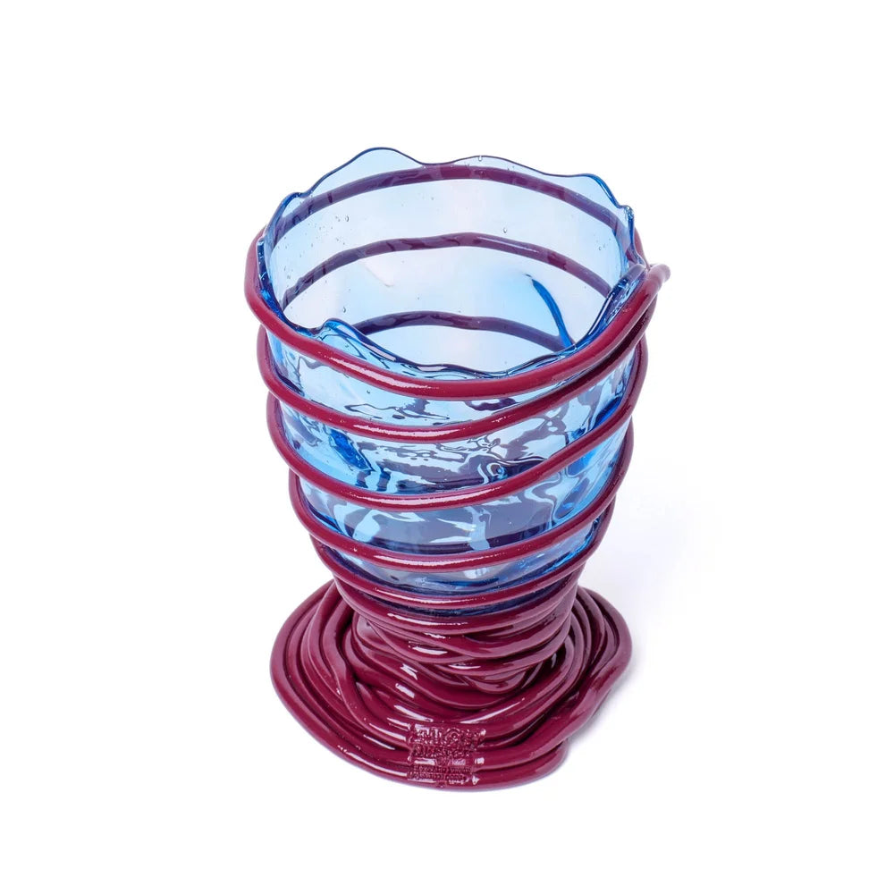 Pompitu II Vase - Clear Blue, Matt Cherry