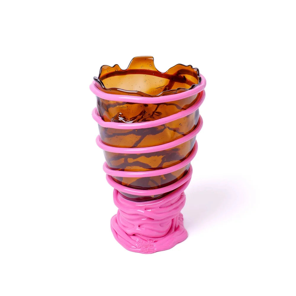 Pompitu II Vase - Clear Brown, Pink