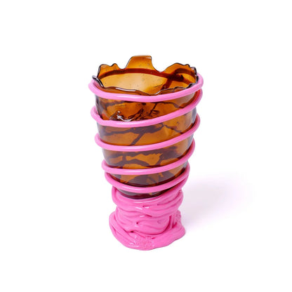 Pompitu II Vase - Clear Brown, Pink